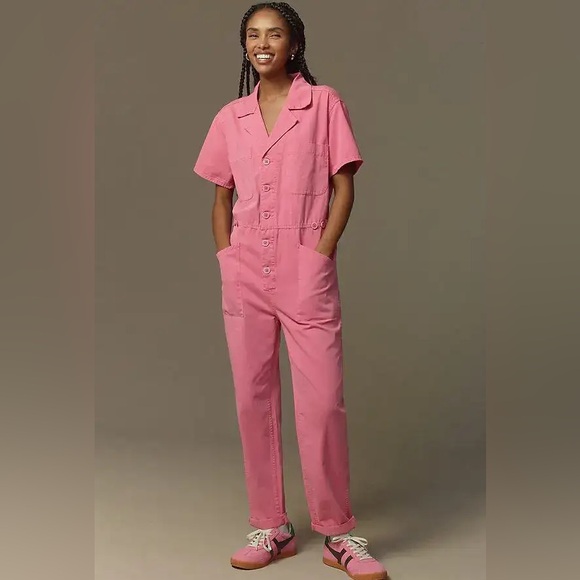 pistola Pants - PISTOLA Grover Jumpsuit in Flamingo Pink